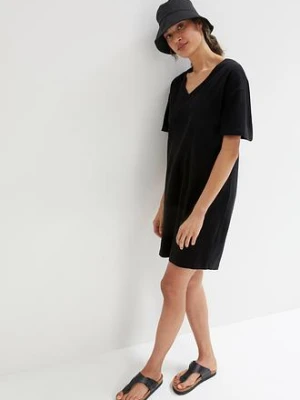 Sukienka shirtowa z dekoltem w serek, oversized (2 szt.) bonprix