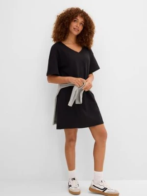 Sukienka shirtowa z dekoltem w serek, oversized (2 szt.) bonprix