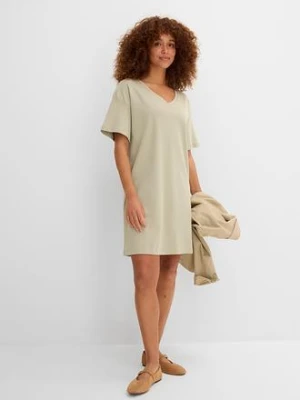 Sukienka shirtowa z dekoltem w serek, oversized (2 szt.) bonprix