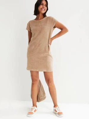 Sukienka shirtowa z frottee bonprix