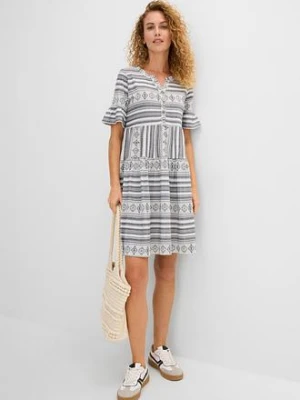 Sukienka shirtowa z lejącego materiału z wiskozą bonprix