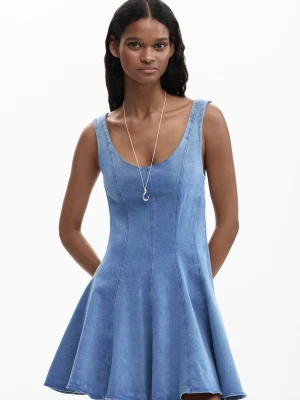 sukienka skater z efektem dżinsu Desigual