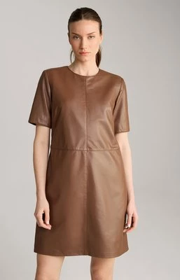 Sukienka skórzana w kolorze brązowym Joop