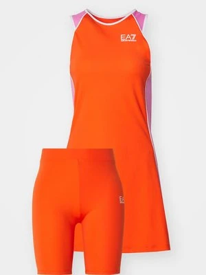 Sukienka sportowa EA7 Emporio Armani pomarańczowy