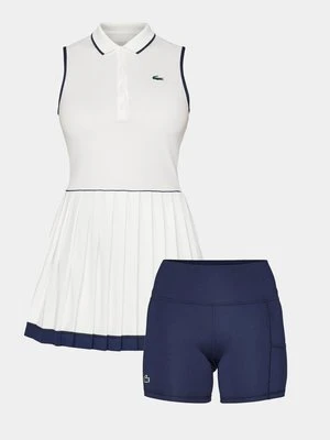 Sukienka sportowa Lacoste mleczny