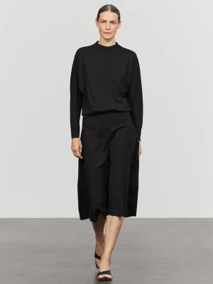 Sukienka Średniej Długości Z Długim Rękawem - Czarny - Massimo Dutti - Female