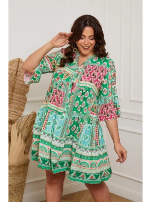 Plus Size Company Sukienka "Suli" w kolorze zielonym rozmiar: 50