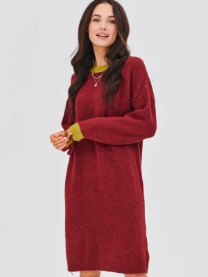 Sukienka swetrowa Burgundy Beat S/M