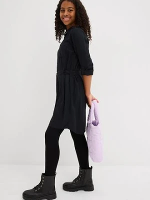 Sukienka szmizjerka z lejącej wiskozy bonprix