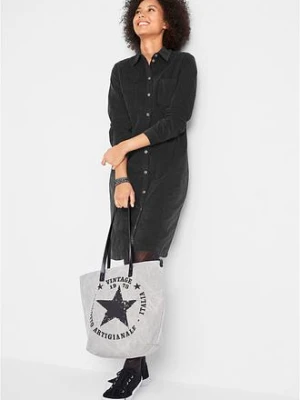 Sukienka sztruksowa ze stretchem bonprix