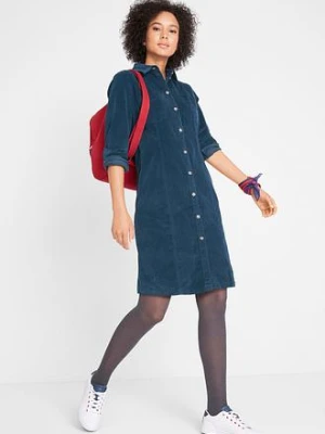 Sukienka sztruksowa ze stretchem bonprix