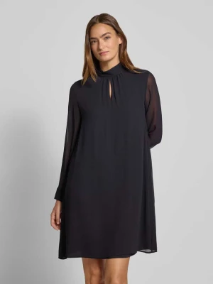 Sukienka szyfonowa o kroju relaxed fit ze stójką s.Oliver BLACK LABEL