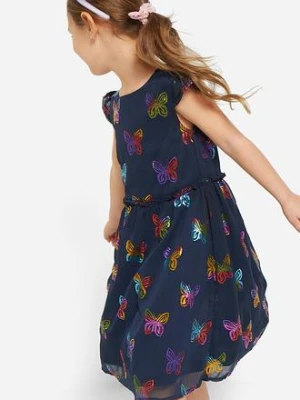 Sukienka szyfonowa o trapezowym kroju bonprix