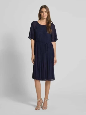 Sukienka szyfonowa taliowana z wiązanym paskiem s.Oliver BLACK LABEL