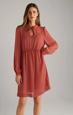 Sukienka szyfonowa w kolorze czerwonobrązowym Joop