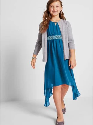 Sukienka szyfonowa z cekinami bonprix