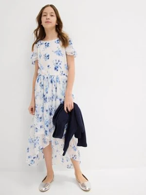 Sukienka szyfonowa ze strukturalnej krepy bonprix