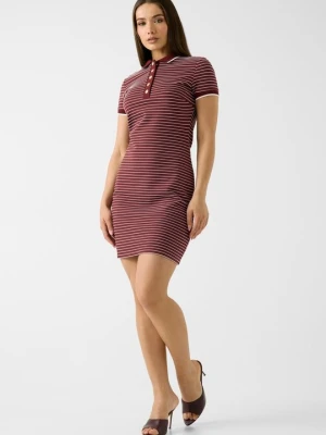 Sukienka T-shirt Guess bordowy