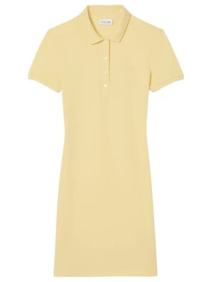 Sukienka T-shirt Lacoste beżowy