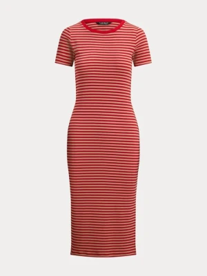 Sukienka T-shirt Lauren Ralph Lauren czerwony