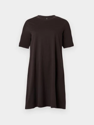 Sukienka T-shirt Only ciemnobrązowy