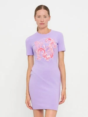 Sukienka T-shirt Versace Jeans Couture liliowy