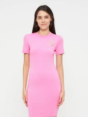 Sukienka T-shirt Versace Jeans Couture różowy
