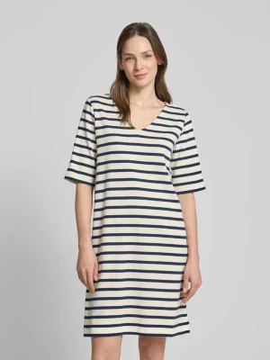 Sukienka T-shirtowa o długości do kolan z dekoltem w serek LANIUS