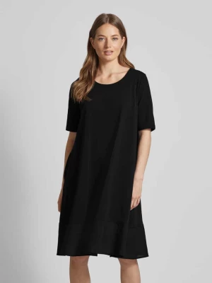 Sukienka T-shirtowa o długości do kolan z okrągłym dekoltem milano italy