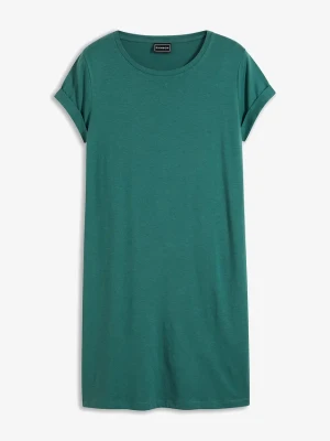 Sukienka T-shirtowa oversize BonPrix zielony