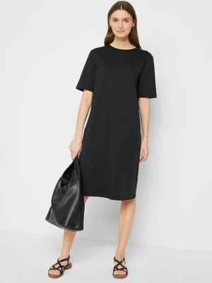 Sukienka T-shirtowa oversized (2 szt.), z czystej bawełny bonprix