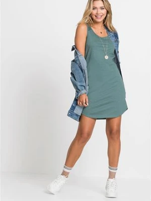 Sukienka T-shirtowa z bawełny z koronką bonprix