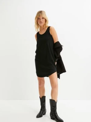 Sukienka T-shirtowa z bawełny z koronką bonprix