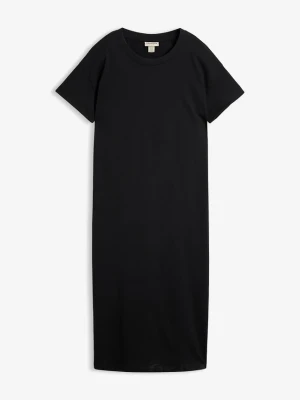 Sukienka T-shirtowa z czystej bawełny organicznej BonPrix czarny