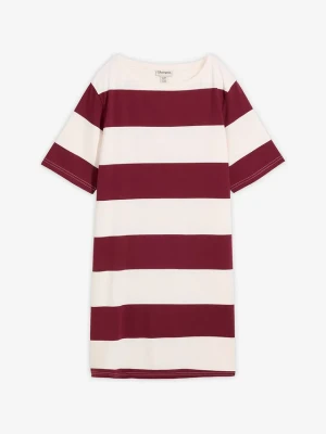 Sukienka T-shirtowa z czystej bawełny organicznej BonPrix czerwony
