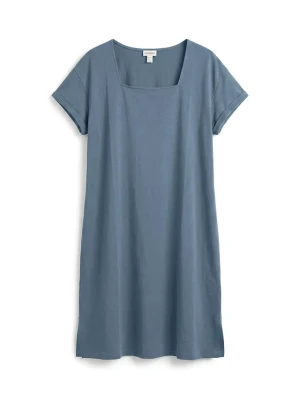Sukienka T-shirtowa z czystej bawełny organicznej BonPrix niebieski