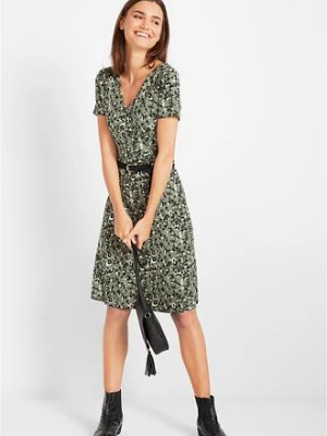 Sukienka T-shirtowa z lejącego materiału z wiskozą bonprix