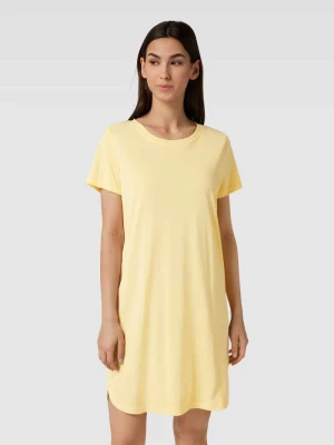 Sukienka T-shirtowa z niewykończonymi brzegami model ‘LARAH’ Minimum