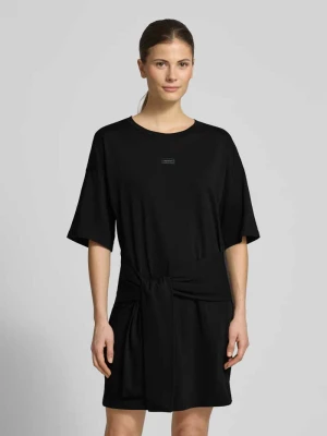 Sukienka T-shirtowa z okrągłym dekoltem i rękawem o dł. 1/2 Armani Exchange