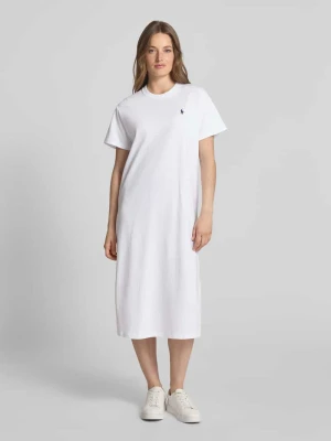 Sukienka T-shirtowa z wyhaftowanym logo Polo Ralph Lauren