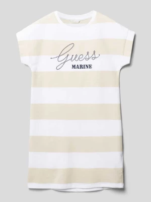Sukienka T-shirtowa ze wzorem w paski model ‘TERRY’ Guess
