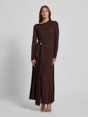 Sukienka taliowana z dzianiny z mieszanki lyocellu i kaszmiru model ‘EVARGO’ Boss
