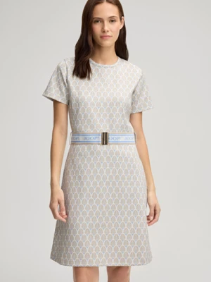 Sukienka Trish w kolorze kremowo-beżowo-jasnoniebieskim Joop