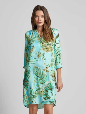 Sukienka tunikowa o długości do kolan z wiskozy z kwiatowym wzorem Emily Van den Bergh