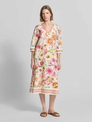 Sukienka tunikowa w całości wzorzysty z dekoltem w serek Emily Van den Bergh