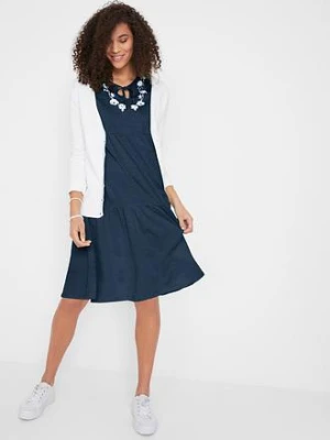 Sukienka tunikowa z bawełny, krótki rękaw bonprix