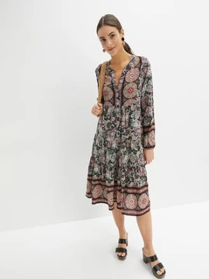 Sukienka tunikowa z lejącej wiskozy, petite bonprix