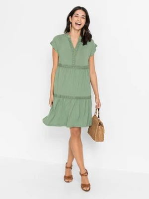 Sukienka tunikowa z miękkiej mieszanki wiskozy bonprix