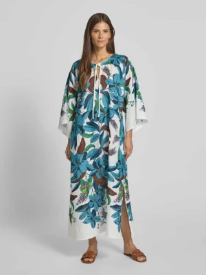 Sukienka tunikowa z wiązaniem i koronką szydełkową LUISA CERANO