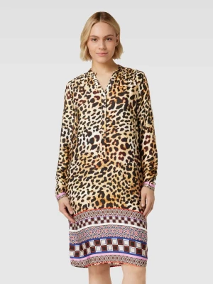 Sukienka tunikowa z wiskozy ze zwierzęcym nadrukiem Emily Van den Bergh